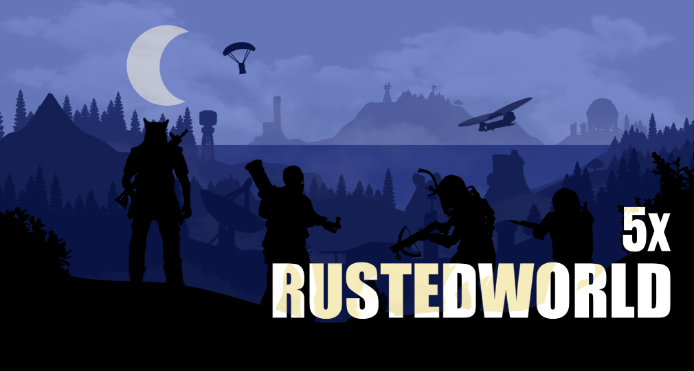 RustedWorld AU 100x|PVP|No BPs|MyMini|Hourly Events|Skins image
